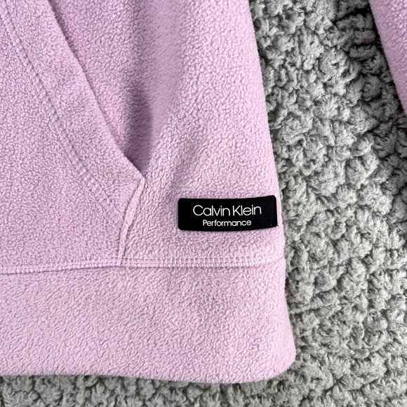 Calvin Klein Jacket Womens L Pink Full Zip Fleece Performance Lightweight Coat - Picture 3 of 11